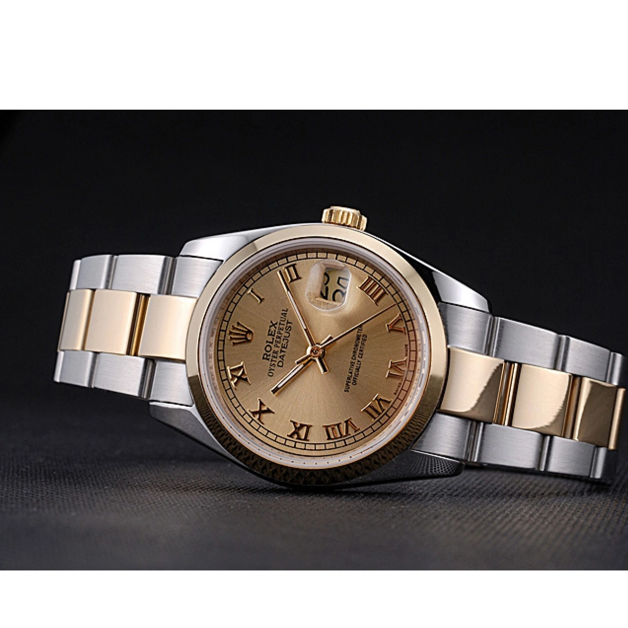 Aaa fake watches And Gold Dial Gold Case Rolex 622265 Datejust Steel Stainless 0712